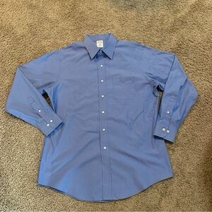 Brooks Brothers Regent Non-Iron Blue Button Down Dress Shirt 16 1/2 4/5